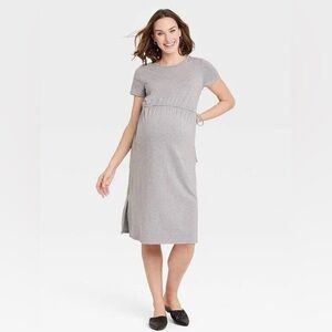 NWT Isabel Maternity by Ingrid & Isabel short sleeve tie-waist dress size XS